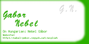 gabor nebel business card