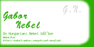 gabor nebel business card